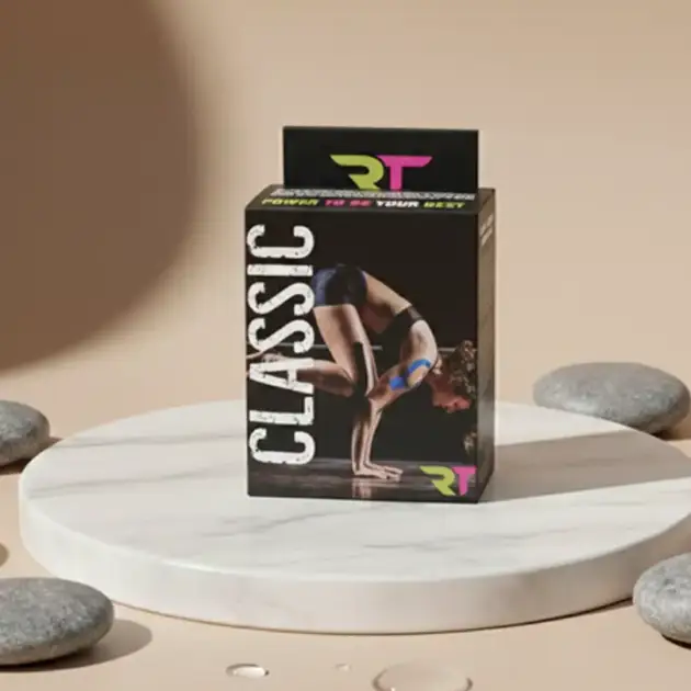 REA Tape Kinesio-teip kehale 5 cm × 5 m, must (Black)